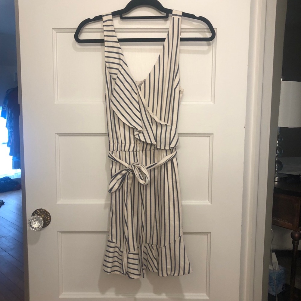 Guess blue and cream stripe dress - size XS